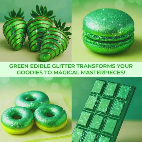Green Edible Glitter for Drinks 20g