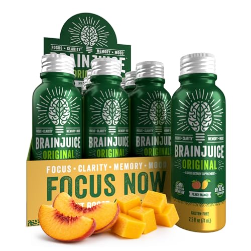 Peach Mango Caffeinated Nootropic Supplement Shot (30 Fl Oz)