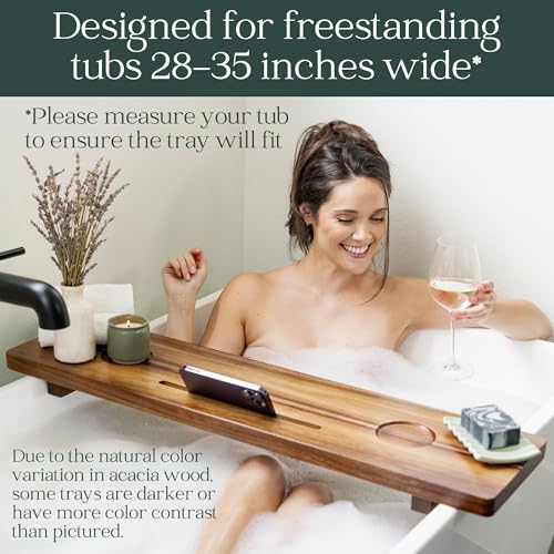 Premium Nature Shed Bathtub Tray for Freestanding Bath
