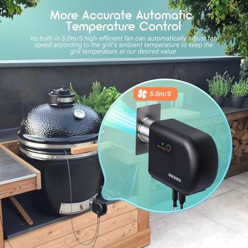 Wi Fi and Bluetooth BBQ Automatic Smoker Fan Thermometer