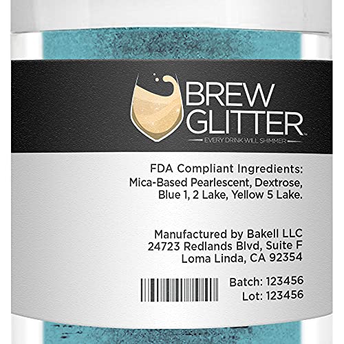 Teal BREW GLITTER Edible Glitter For Drinks