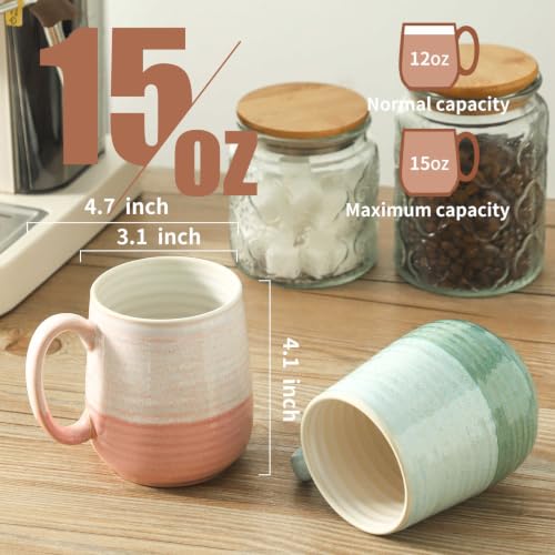 15oz Coffee Mugs Set of 4 (4 Count)
