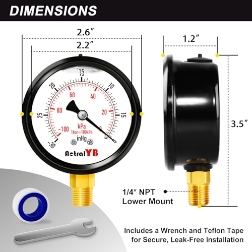 2.5 Inch Vacuum Gauge
