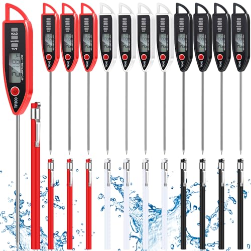 12 Set Digital Food Thermometer Long Probe Instant (12 Count)