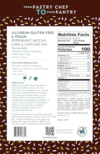 Gluten Free Peppermint Mocha Cupcake Mix with No Artificial Colors (13 Ounce)