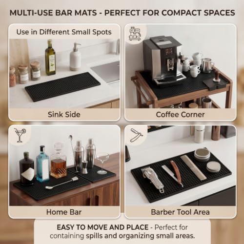 6 Pcs Bar Mat 12 X 6 Inch