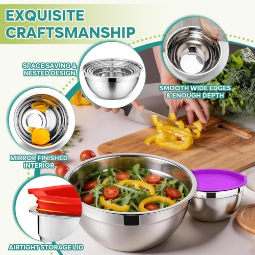 Mixing Bowls with Lids Set (5 Count)