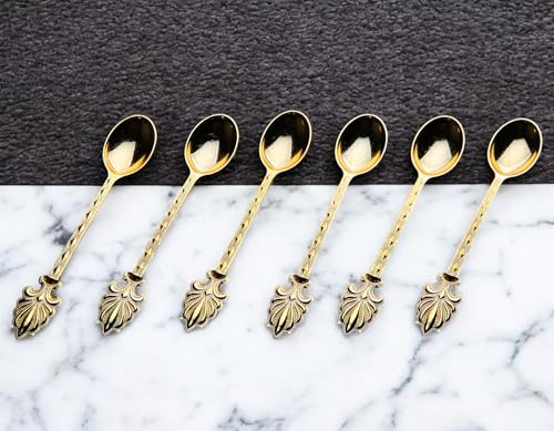 Decorative Zamac Tea Spoons Set (6 Count)