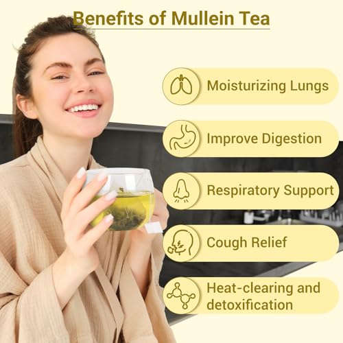 Mullein Tea Bags for Lungs (100 Count)