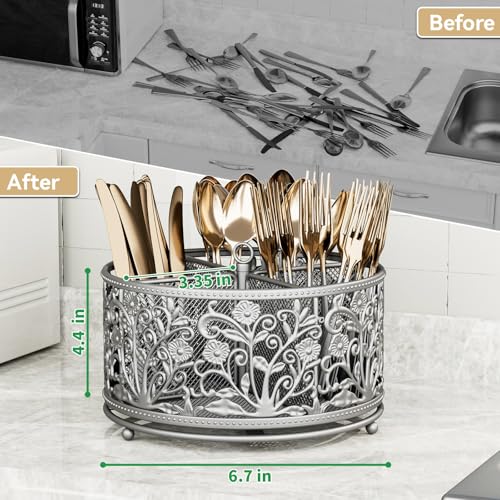360° Rotating Flatware Caddy