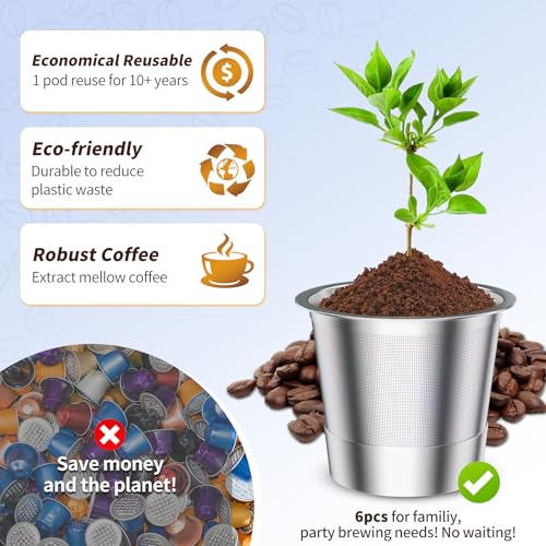 Reusable K Cup Coffee Pods for Keurig 1.0 (6 Count)