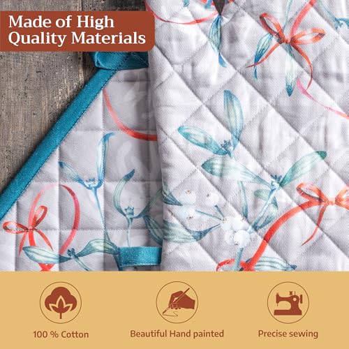 100% Cotton Oven Mitt & Pot Holder Set (2 Count)