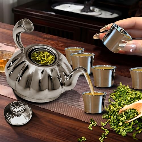 Stainless Steel Teapot with Removable Infuser (12 Ounce)