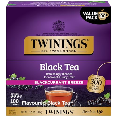 Blackcurrant Breeze Black Tea Individually Wrapped Bags (100 Count)