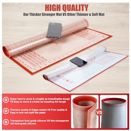 Silicone Pastry Mat 34x26 Inch Nonstick Baking Mat