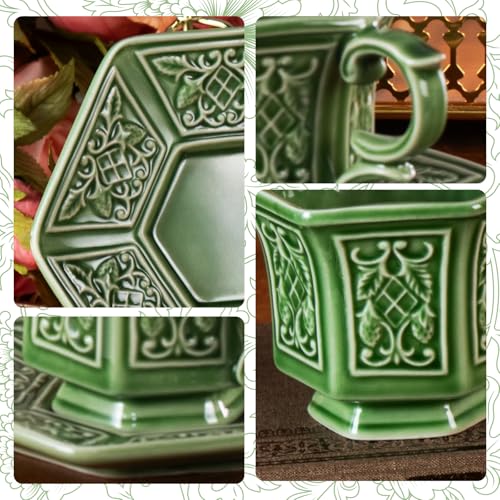 Tea Cups and Saucers Set of 2 (2 Count)
