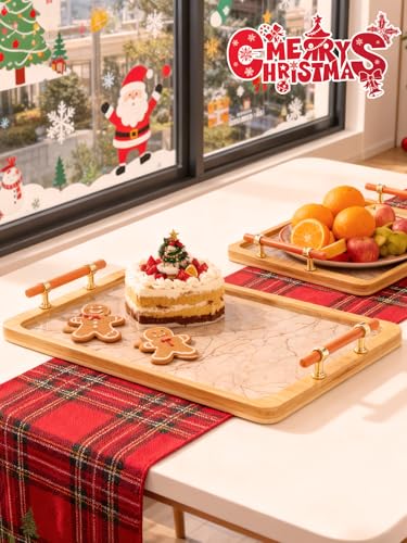 16" x 12" Bamboo Serving Tray with Handles