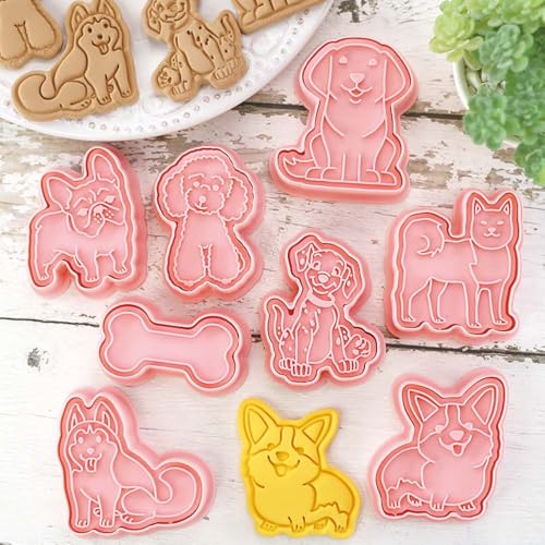 8 Dog Cookie Cutters Set (8 Count)