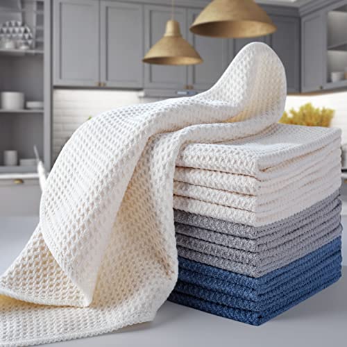 340 GSM Microfiber Waffle Kitchen Dish Cloth (12 Count)