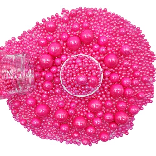 Edible Rose Pink Sugar Pearls Candy Sprinkles 120G (4.23 Ounce)