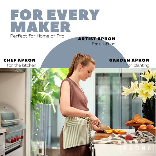Chef Waist Aprons for Women with Pockets