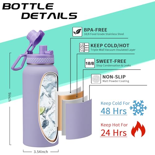 Insulated Water Bottle 32 oz (9 Count)
