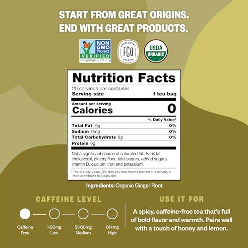 Organic Ginger Tea (20 Count)