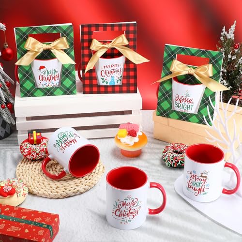 12 Sets Christmas Coffee Mugs with Mug Boxes 12 oz (12 Count)