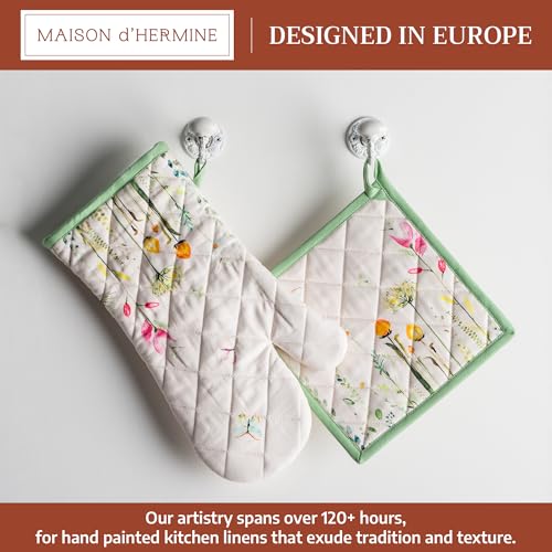 100% Cotton Oven Mitt & Pot Holder Set