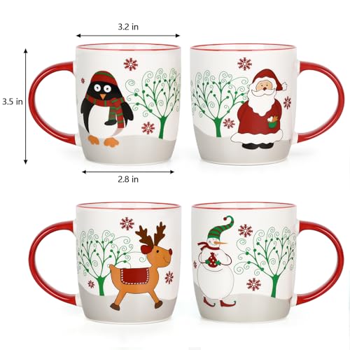 Christmas Mugs Set of 4 (4 Count)