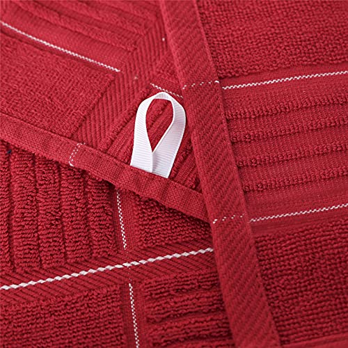 Red Kitchen Towels and Dishcloths Set (8 Count)