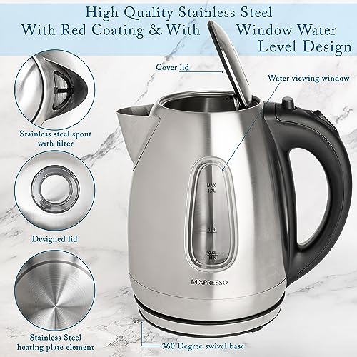 1.7 Liter Stainless Steel Electric Kettle