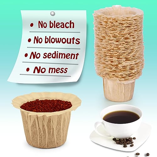 300 Count Natural Disposable K Cup Filters for Keurig 1.0 and 2.0 Coffee Maker