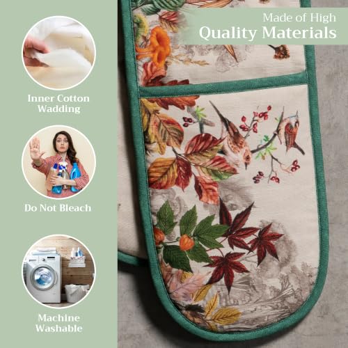 Double Oven Mitts 100% Cotton Double Oven Glove