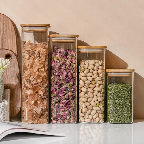 37oz 1.2Qt Rectangle Glass Storage Containers with Lids 6 (6 Count)