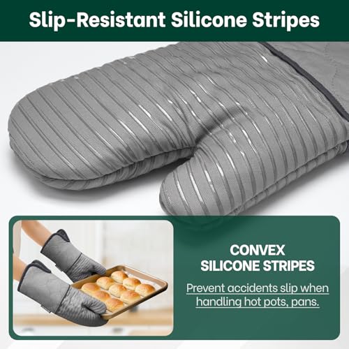Heat Resistant 500°F Kitchen Oven Mitts 2 (2 Count)