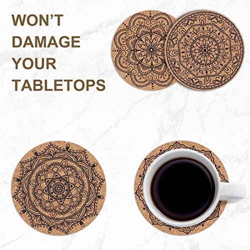 Cork Coasters for Drinks Absorbent Non Slip 12pcs 4 Inch India