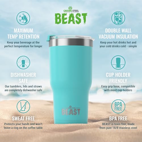 Beast 20 oz Tumbler Stainless Steel Vacuum Insulated Coffee Ice Cup Double Wall Travel Flask