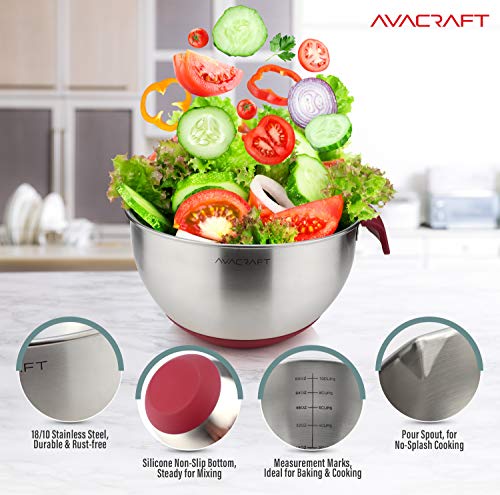 18 10 Stainless Steel Mixing Bowls with Lids