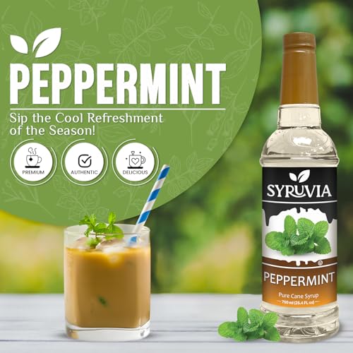 Coffee Syrup Peppermint Flavored Syrup for Drinks (25.4 Fl Oz)