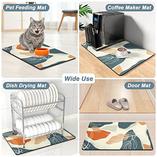 Coffee Mat 16" x 24" Cute Boho Theme Coffee Bar Mats for Espresso Machine Station Accessories and Organizer
