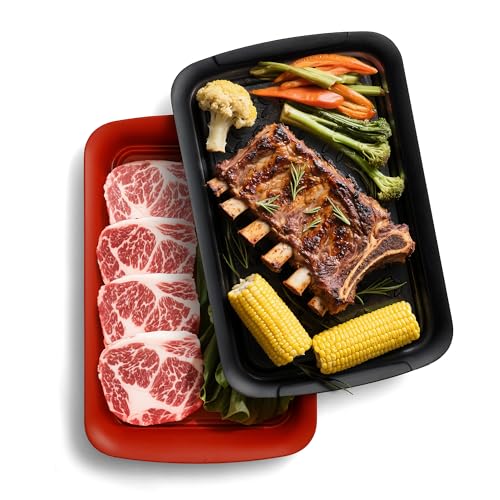 Deep Grilling Prep and Serve Trays (2 Count)