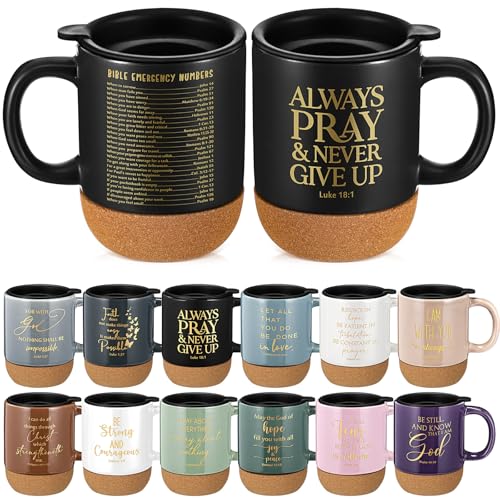 12 Set Christian Mugs Bulk Grandparents Day Gifts 15 oz (12 Count)