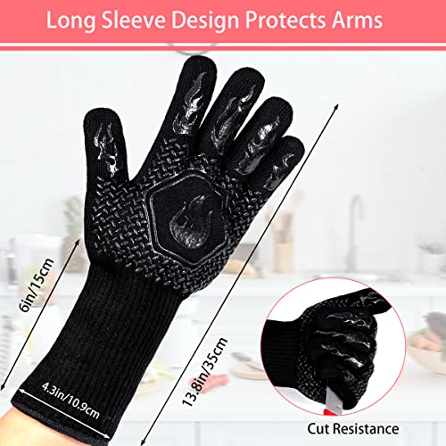 BBQ Gloves 1472F Heat Resistant Non (2 Count)