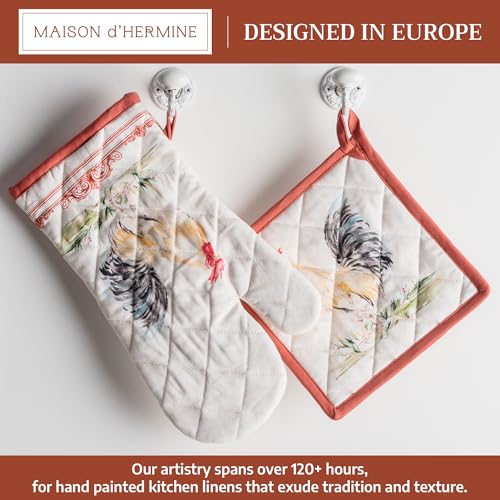 100% Cotton Oven Mitt & Pot Holder Set
