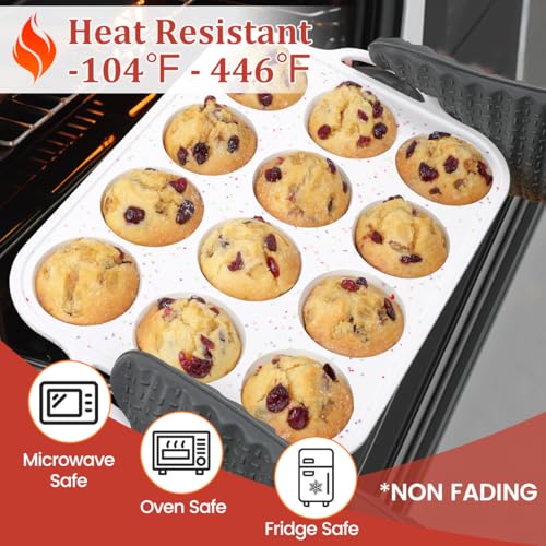 Silicone Muffin Pan with Metal Frame (2 Count)