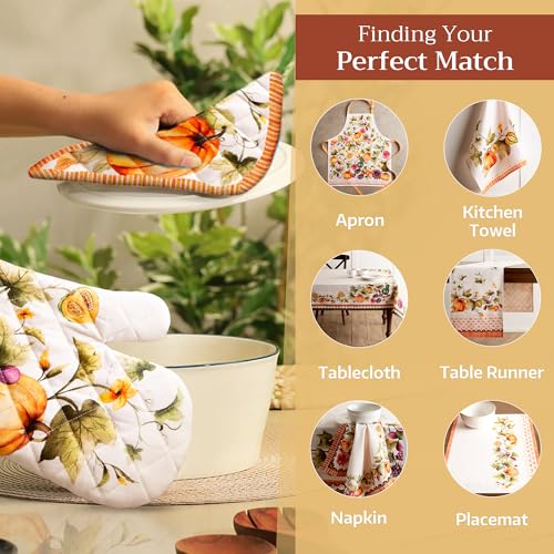 100% Cotton Oven Mitt & Pot Holder Set (2 Count)
