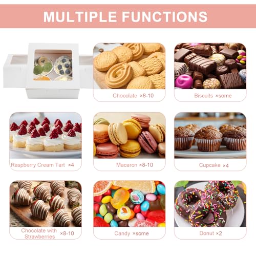 Cupcake Boxes with Window (50 Count)