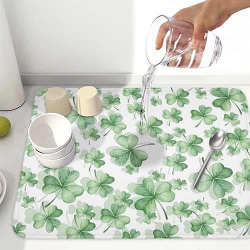 St Patrick's Day Dish Drying Mat for Kitchen Counter