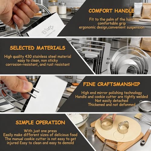 Cookie Biscuit Cutters for Baking Set of 10 pcs